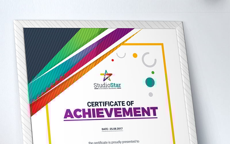 Download Шаблон сертификата "Company Design Certificate Template" / Company Design Certificate Template - Шаблон сертификата на тему графика certificate design template gift templates vintage psd word ms graduation achievement multipurpose training degree award of excellence appreciation professional indesign