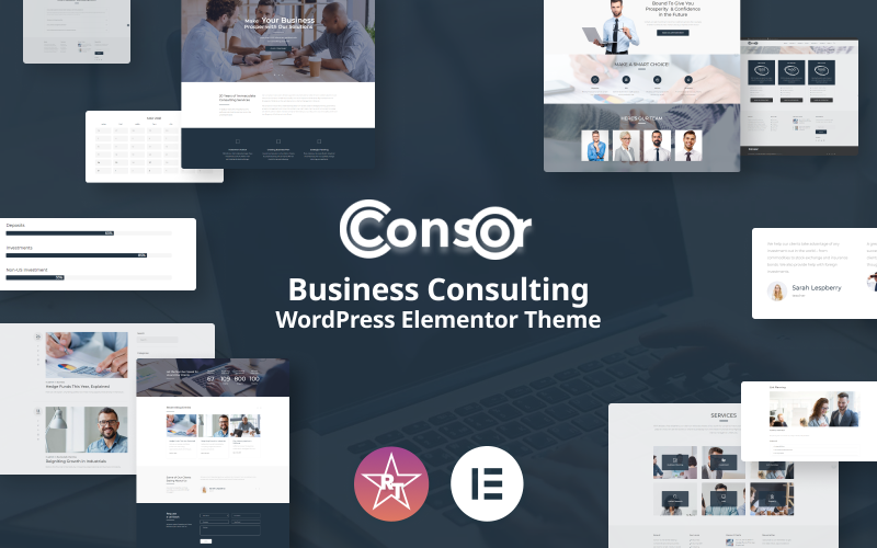 Consor - Business Consulting Motyw WordPress Elementor