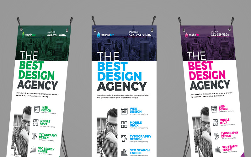 Download Бандл баннеров для билбордов / Digital Signage | Billboard | Rollup Banner - Corporate Identity Template - Фирменный стиль на тему графика signage pack bundle billboard design template rollup banner outdoor indoor promotion counter promotional shop sign location board package company digital