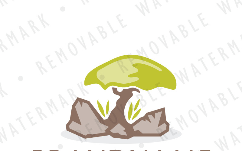 Download Шаблон логотипа "Lone Bonsai Logo Template" / Lone Bonsai Logo Template - Шаблон логотипа на тему графика art tree bonsai zen grow earth stone peace balance harmony logo design template meditation yoga landscaping spa floral gardening tearoom