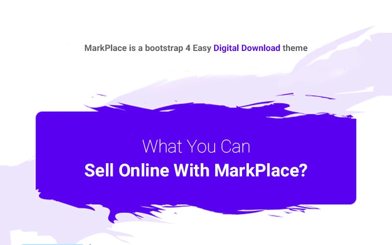 MarkPlace - Bootstrap 4 Mall för digital marknadsplatswebbplats