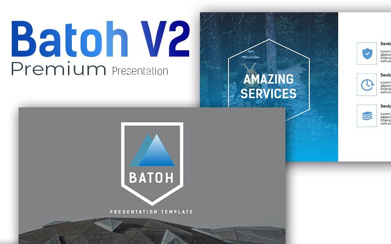 Modèle PowerPoint de Batoh V2 Premium