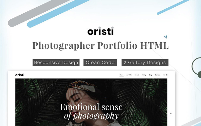 Modelo de site em HTML para fotografia Oristi