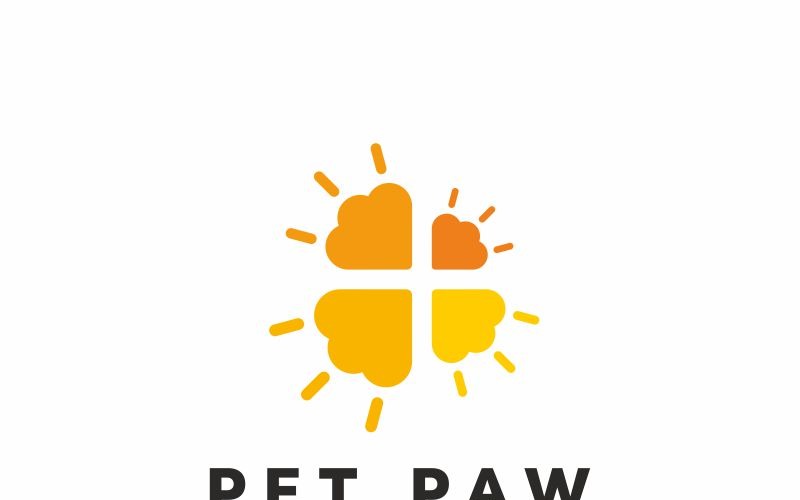 Download Шаблон логотипа "Pet Paw Logo Template" / Pet Paw Logo Template - Шаблон логотипа на тему графика animal brand dog app love safety shop training happy pet online paw paws branding care clinic shelter solution store puppies