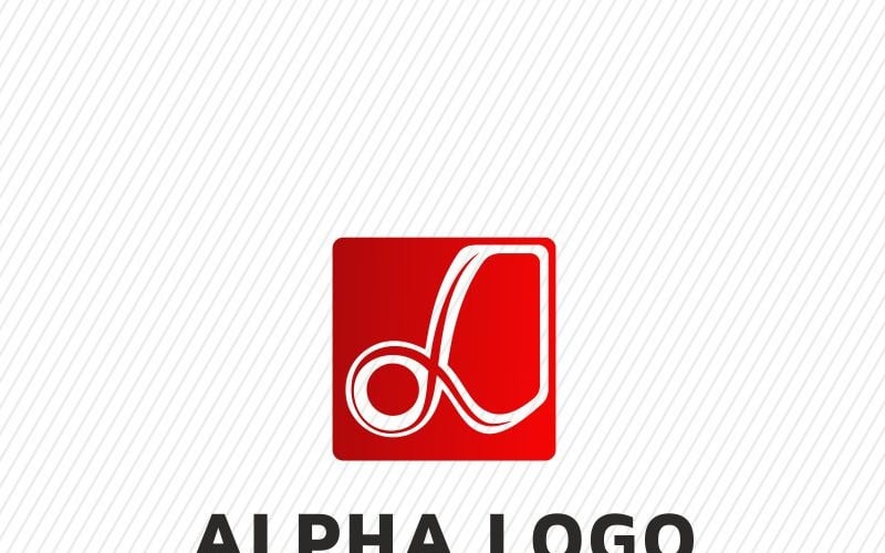 Plantilla de logotipo alfa