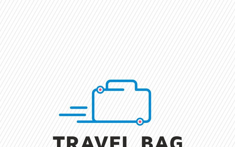 Download Шаблон логотипа "Travel Bag Logo Template" / Travel Bag Logo Template - Шаблон логотипа на тему графика agency app bag pack beach blue briefcase business case drive fast flight fly holiday hotel logo template motel plan resort