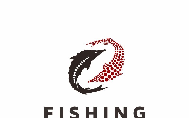 Download Шаблон логотипа "Fishing Logo Template" / Fishing Logo Template - Шаблон логотипа на тему графика agency animal brand business company consulting creative financial fish identity investment logo logotype minimal professional solid tatto tribal