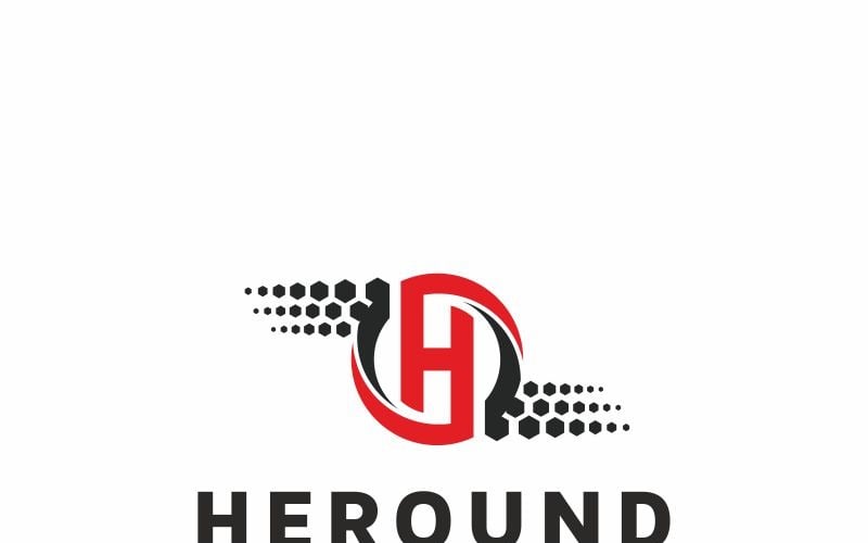 Heround H brev logotyp mall