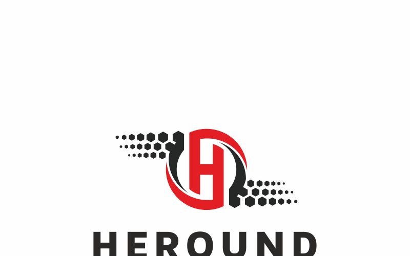 Download Шаблон логотипа "Heround H Letter Logo Template" / Heround H Letter Logo Template - Шаблон логотипа на тему графика alphabet creative creativity design digital edge graphic h hexa hyper icon initial letter j r logo media modern professional simple