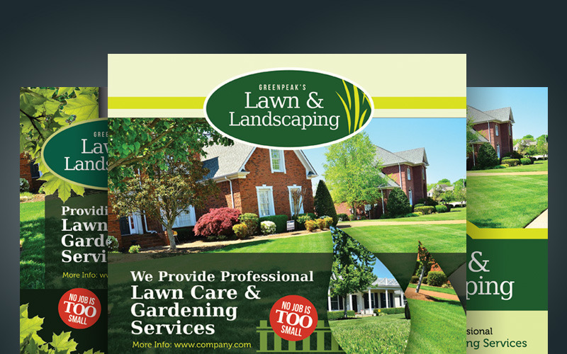 Download Фирменный стиль "Lawn & Landscaping Flyers - Corporate Identity Template" / Lawn & Landscaping Flyers - Corporate Identity Template - Фирменный стиль на тему графика ad advert care commercial flyer garden gardening grass green installation landscape landscaping lawn lawnmower leaflet magazine mowing pamphlet poster specialist