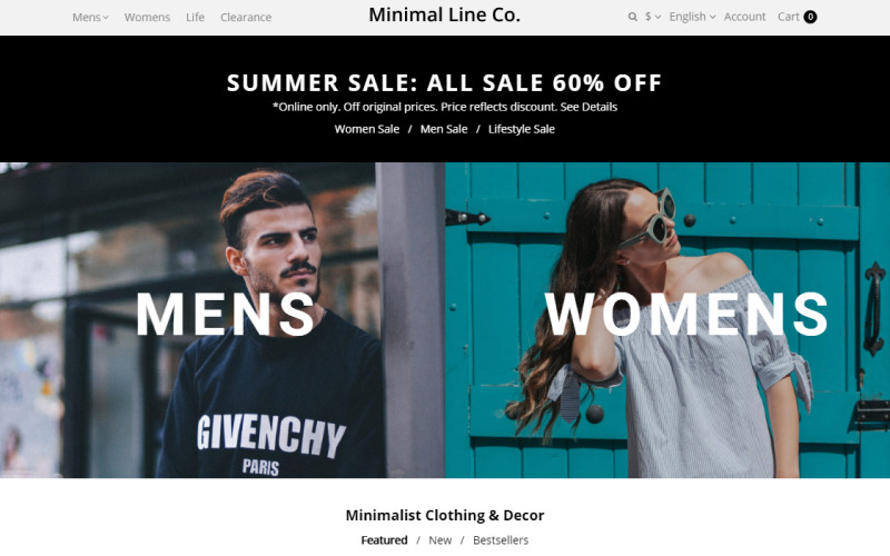 Minimal Line Co - Style Online Store OpenCart-sjabloon