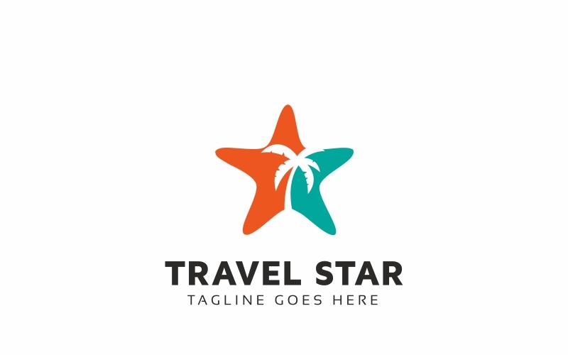 Plantilla de logotipo Travel Star