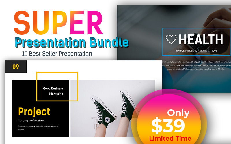 Super - 10 Best Seller PowerPoint modello PowerPoint