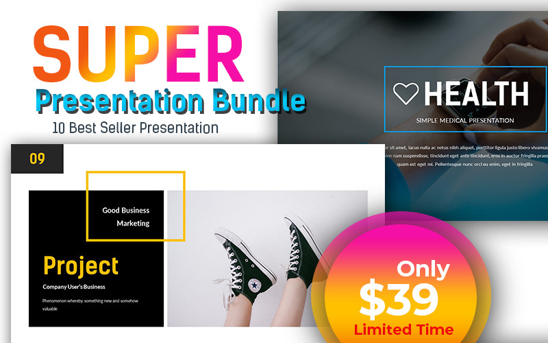 Super - 10 Bestseller PowerPoint szablon PowerPoint