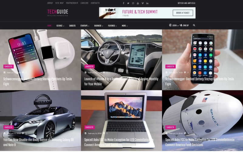 технический блог wordpress elementor theme