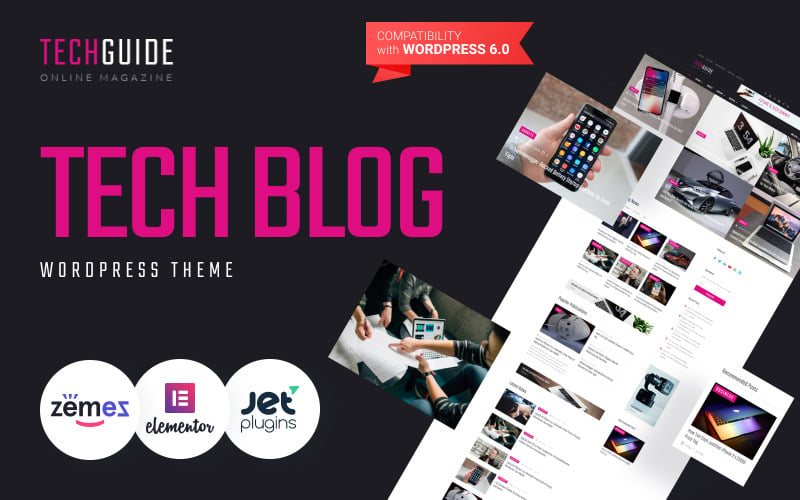 Techguide - тема для блога WordPress Elementor