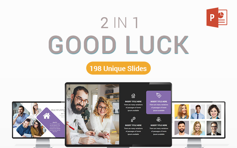 Buona fortuna 2 in 1 modello PowerPoint