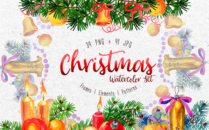 Download Иллюстрация "Christmas Watercolor PNG Set - Illustration" / Christmas Watercolor PNG Set - Illustration - Иллюстрация на тему графика christmas watercolor illustration year new design girl decoration card tree holiday gift isolated winter holly pine background greeting happy merry