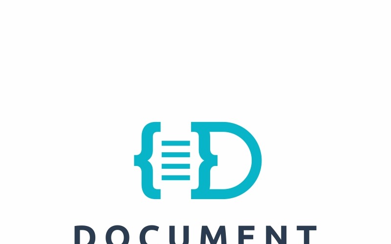 Download Шаблон логотипа "Document Logo Template" / Document Logo Template - Шаблон логотипа на тему графика abstract brand branding clean company creative d letter logo template finance icon identity symbol logos modern object professional shape simple
