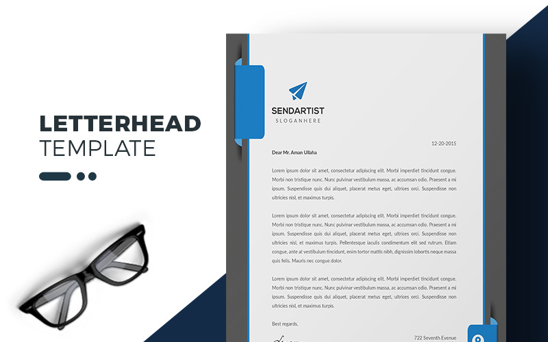 Download Фирменный стиль "Elegant Letterhead - Corporate Identity Template" / Elegant Letterhead - Corporate Identity Template - Фирменный стиль на тему графика letterhead blue branding identity stationery mockup classic color variation corporate creative editable envelope exclusive featured item folder design modern ms