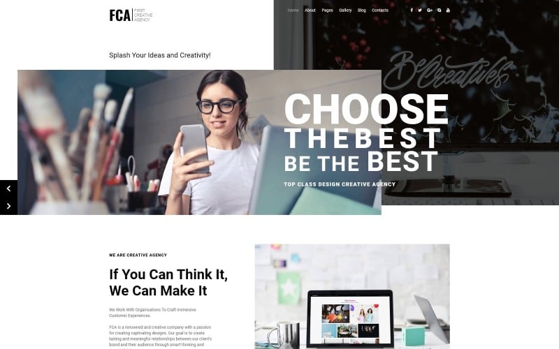 FCA - Вражаючий шаблон Joomla Creative Agency