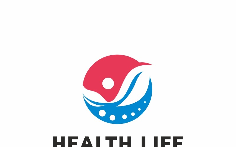 Download Шаблон логотипа "Health Life Logo Template" / Health Life Logo Template - Шаблон логотипа на тему графика beaming bloom blooming blown body brand branding breath detente happy health healthy herbs human identity joy joyful jubilant leaf leaves