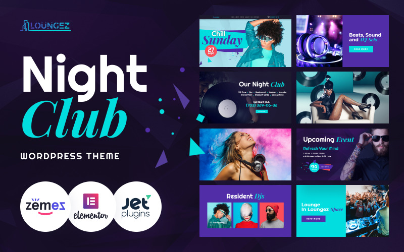 Loungez - Gece Kulübü WordPress Elementor Teması