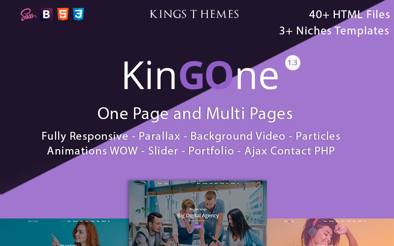 Шаблон цільової сторінки KingOne