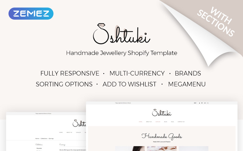 товары ручной работы shopify тема