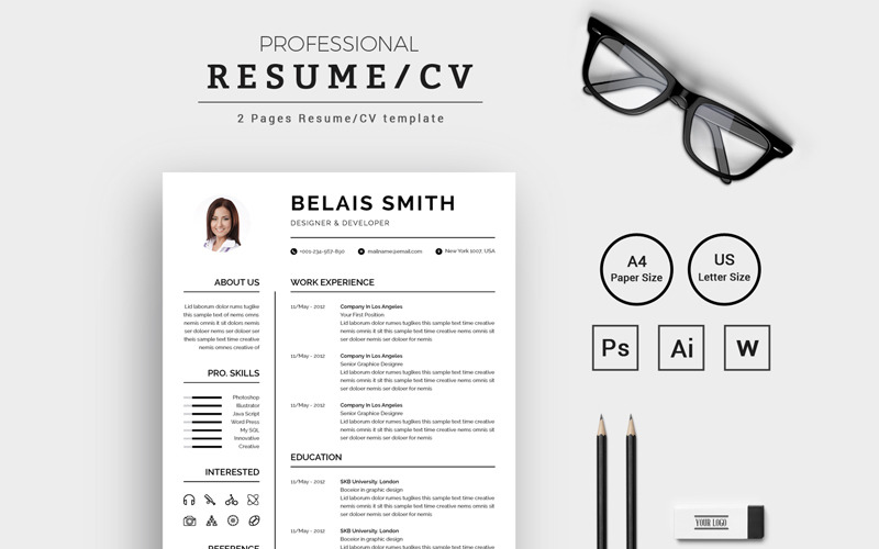 Download Резюме "Belais Smith Designer & Developer Resume/CV Resume Template" / Belais Smith Designer & Developer Resume/CV Resume Template - Резюме на тему графика resume cv clean creative word infographic modern professional student mac pages manager template bankers doctors job seekers