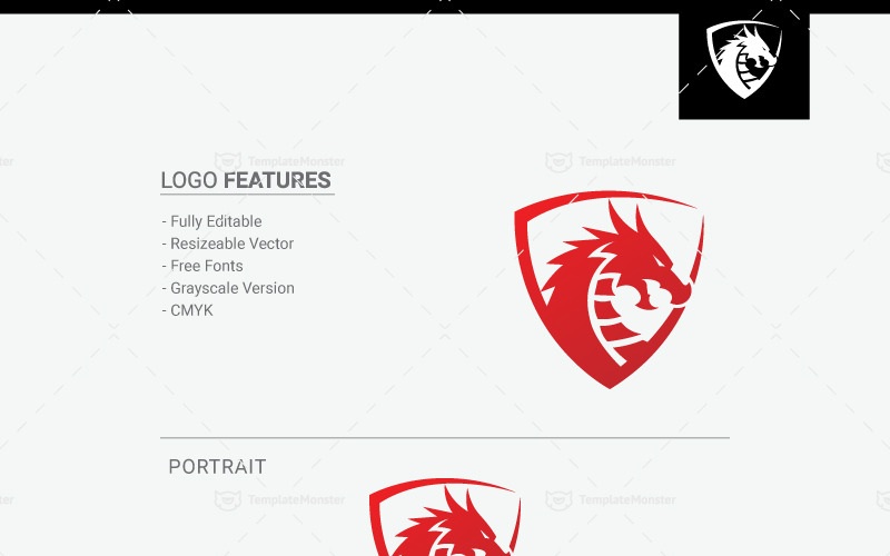 Download Шаблон логотипа "Dragon Logo Template" / Dragon Logo Template - Шаблон логотипа на тему графика animal animal logo army asia boat book china crest logo dark devil dragon dream game infinity money music ninja outdoor