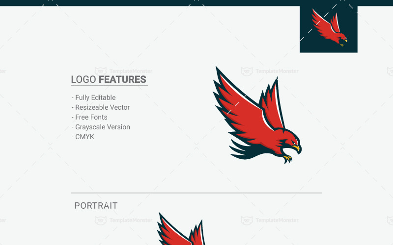 Download Шаблон логотипа "eagle Logo Template" / eagle Logo Template - Шаблон логотипа на тему графика america auto sport automobile automotive business car care eagle fly fun game identity media motor show old school pheonix phoenix