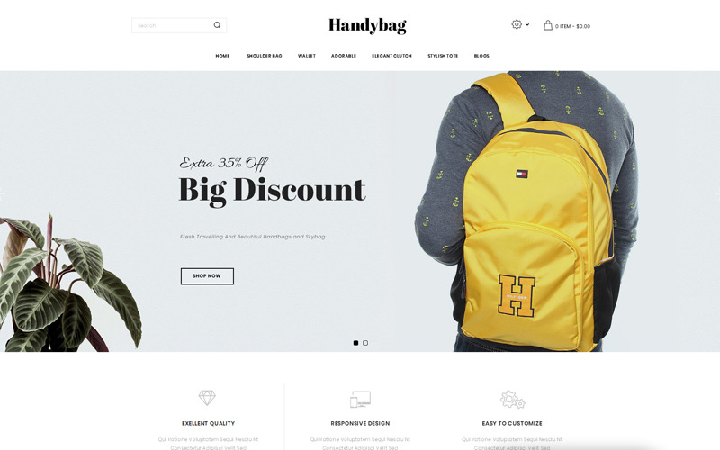 шаблон магазина кошельков opencart