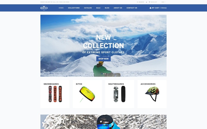 Mountain - Extreme Sport Kledingwinkel Shopify-thema