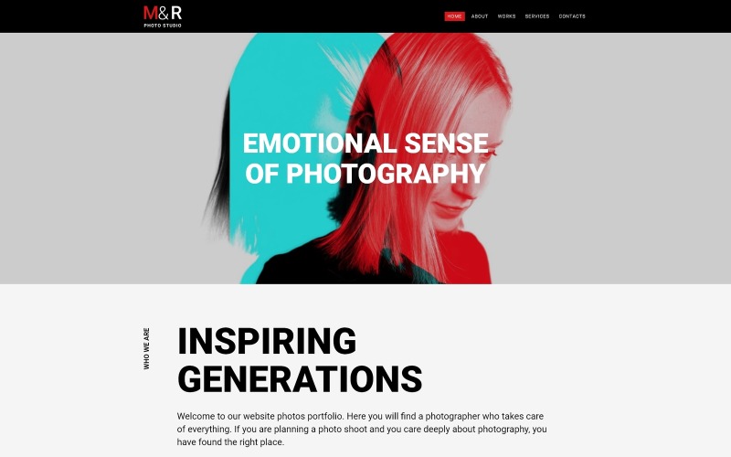 M＆R-准确的个人摄影师页面Joomla模板