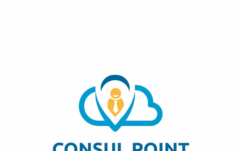 Шаблон логотипа консультационной точки