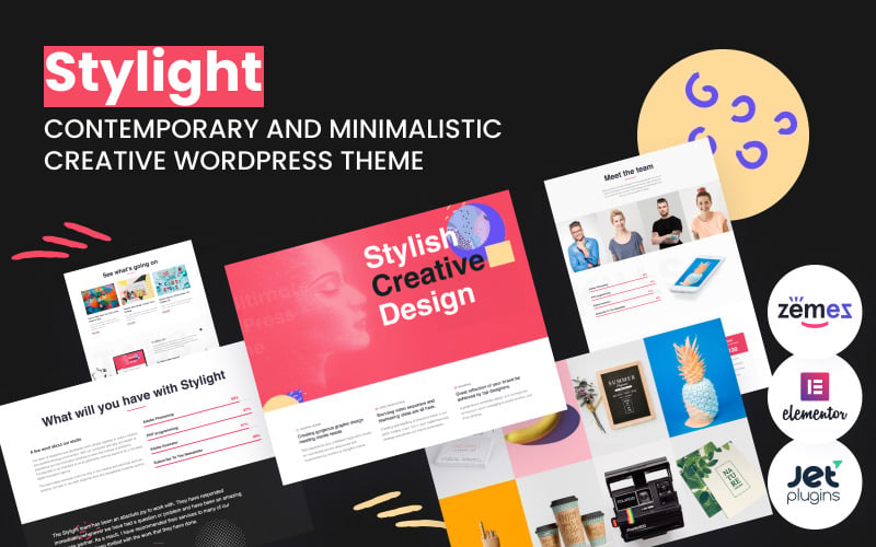 Stylight - Ajans Tanıtım Web Sitesi için Yaratıcı Portföy WordPress Teması