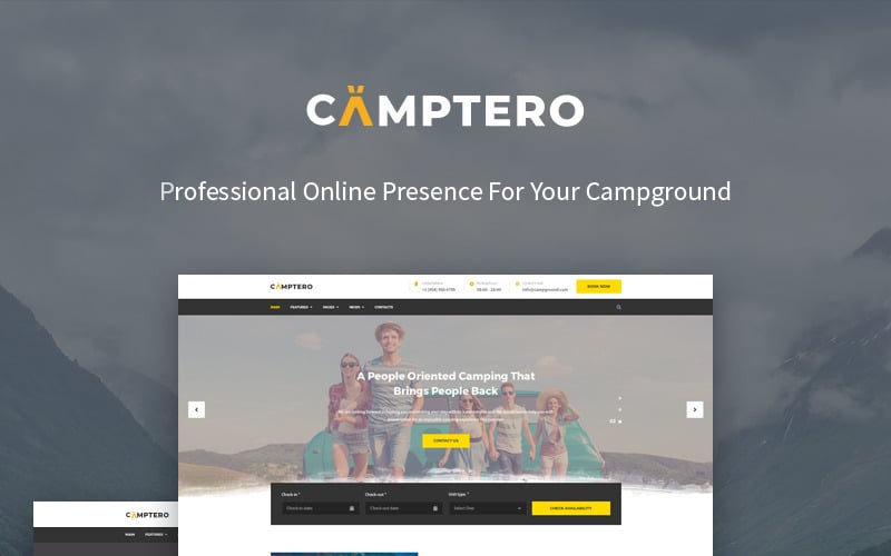 Tema WordPress per il campeggio - Camptero