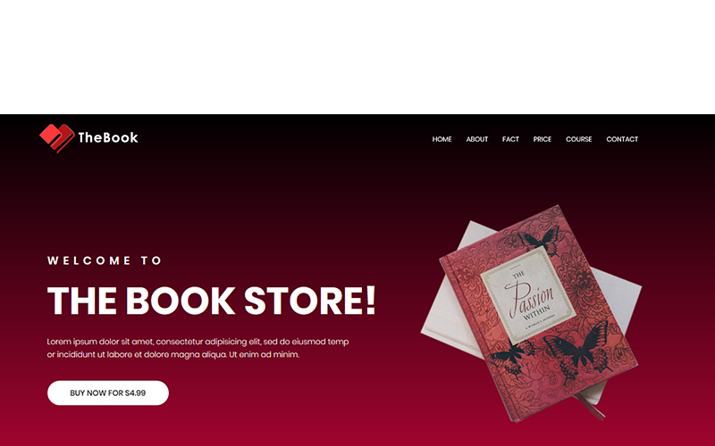 TheBook - HTML5 Book, Writer & Author Template Landing Page Template