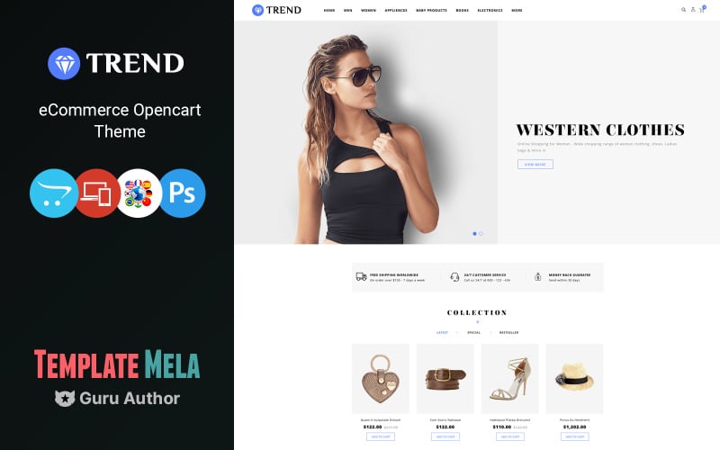Trend - Winkel voor mode-accessoires OpenCart-sjabloon