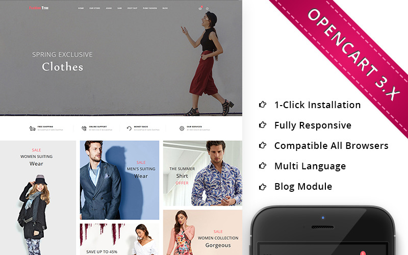 Адаптивный OpenCart шаблон Fashion True Store