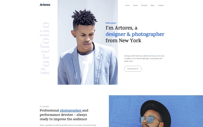 Artores - Personal WordPress Elementor Theme