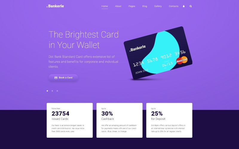 Bankerle - Банковский шаблон Joomla