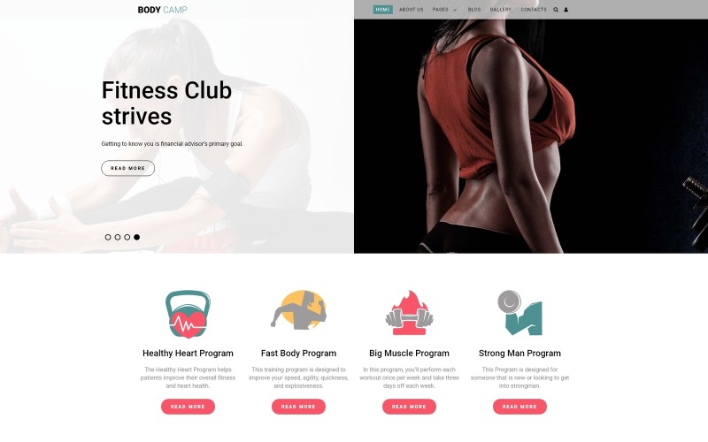 Body Camp - Modèle Joomla Fitness