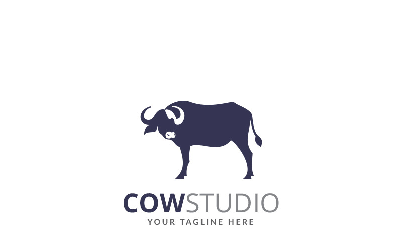 Download Шаблон логотипа "Cow Studio Logo Template" / Cow Studio Logo Template - Шаблон логотипа на тему графика 