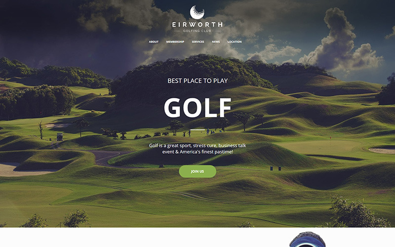гольф клуб moto cms html шаблон