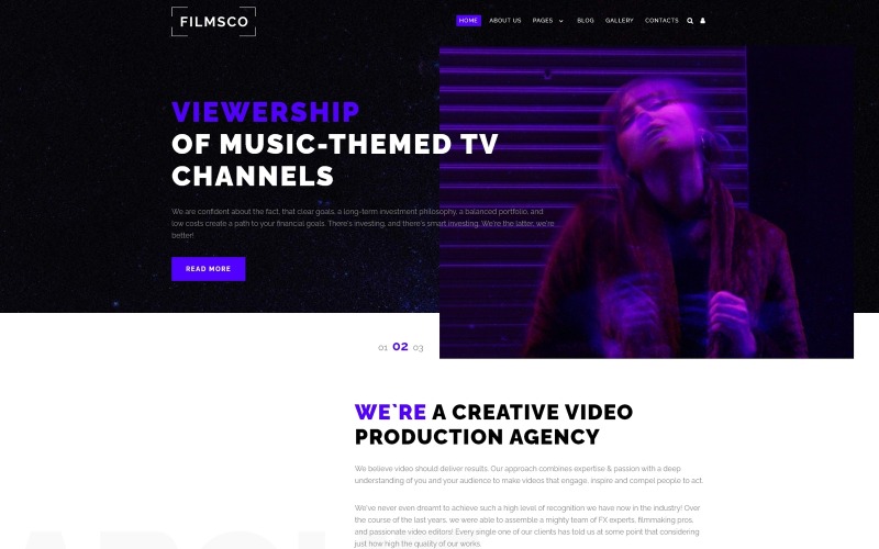 Filmsco - Úchvatná šablona Joomla pro nahrávání videa