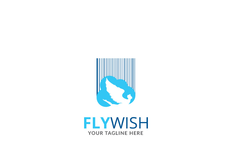 Download Шаблон логотипа "Fly Wish Logo Template" / Fly Wish Logo Template - Шаблон логотипа на тему графика 