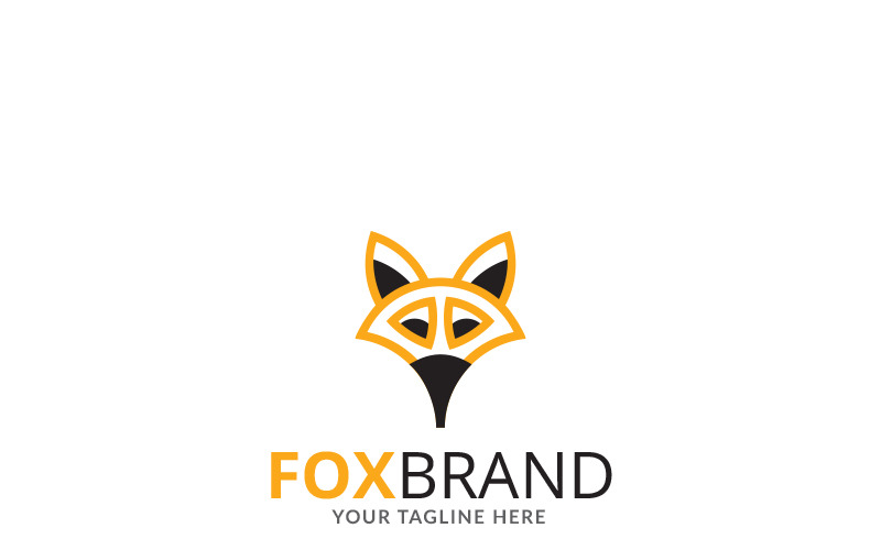 Download Шаблон логотипа "Fox Brand Template Logo Template" / Fox Brand Template Logo Template - Шаблон логотипа на тему графика animal animals brand branding business company corporate creative designer elegant forrest fox logo mascot modern orange print ready simple template