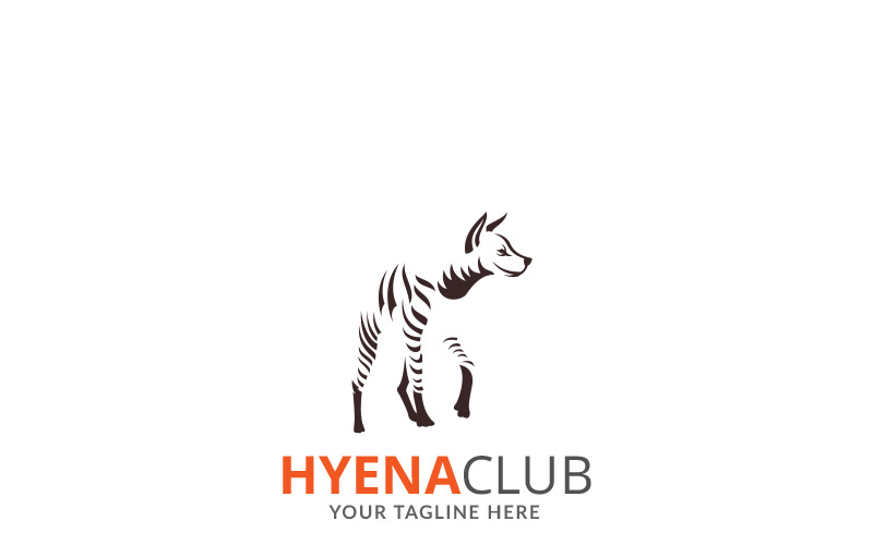 Download Шаблон логотипа "Hyena Club Logo Template" / Hyena Club Logo Template - Шаблон логотипа на тему графика africa animal brown cartoon close up creature dangerous dog endangered exotic fur hairy hunter hyenas isolated living mammal nature on